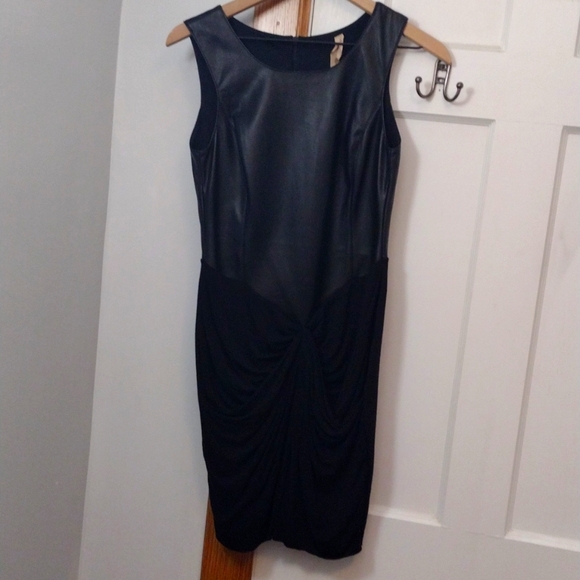 Little Black Dress Size 4 Revolve Vegan Leather Bailey 44 - Picture 3 of 15